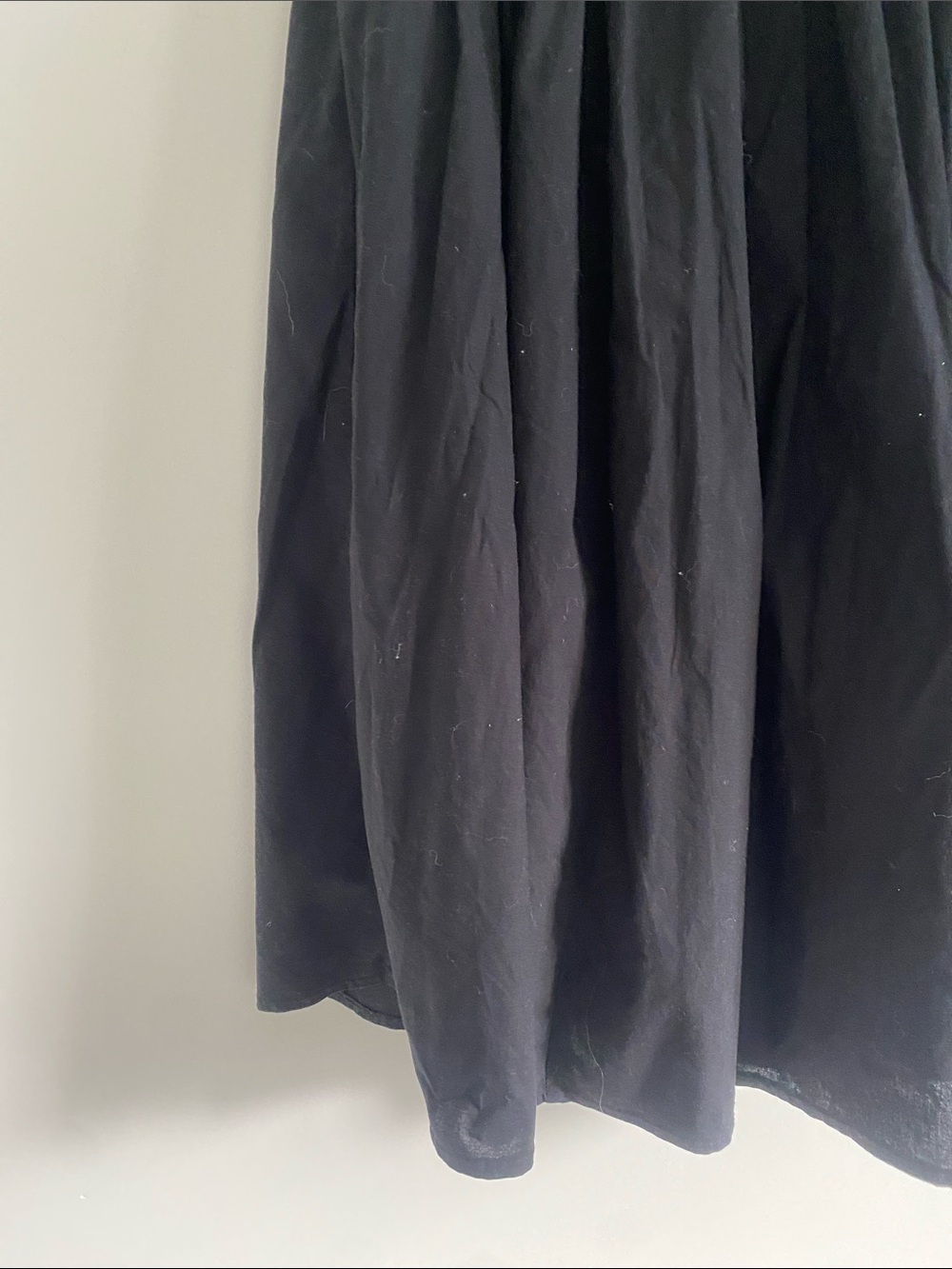Vetch & Clover Bespoke Black Cotton Gathered Maxi Skirt | Custom - Picture 4 of 7